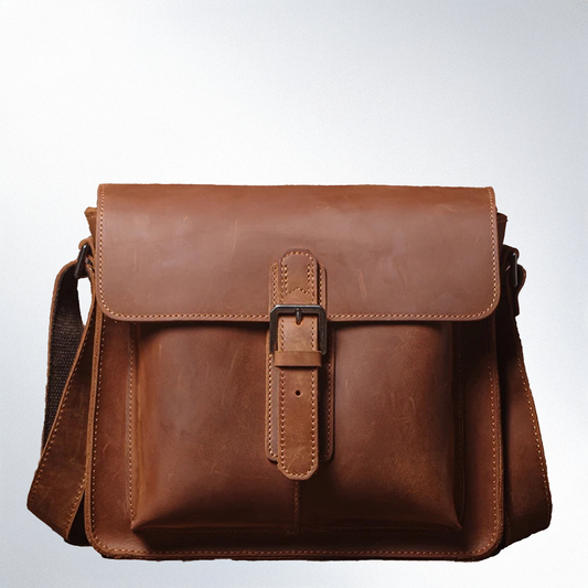 Luxury Brand Genuine Leather Shoulder Bag Men Crazy Horse Cowhide Messenger Bag Women Retro Crossbody Bag Trend Satchel Bag