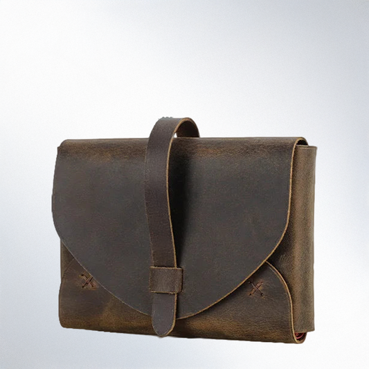 Versatile Retro Leather Book Cover. Protective Carrying Case & Handbag for Bibles and Favorite Books.