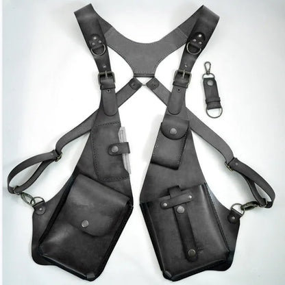 Anti-Theft Leather Harness Bag. Hidden Holster Wallet & Phone Pouch for Men & Women.
