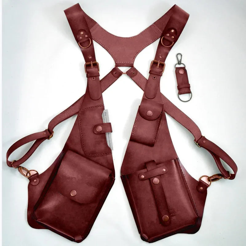 Anti-Theft Leather Harness Bag. Hidden Holster Wallet & Phone Pouch for Men & Women.